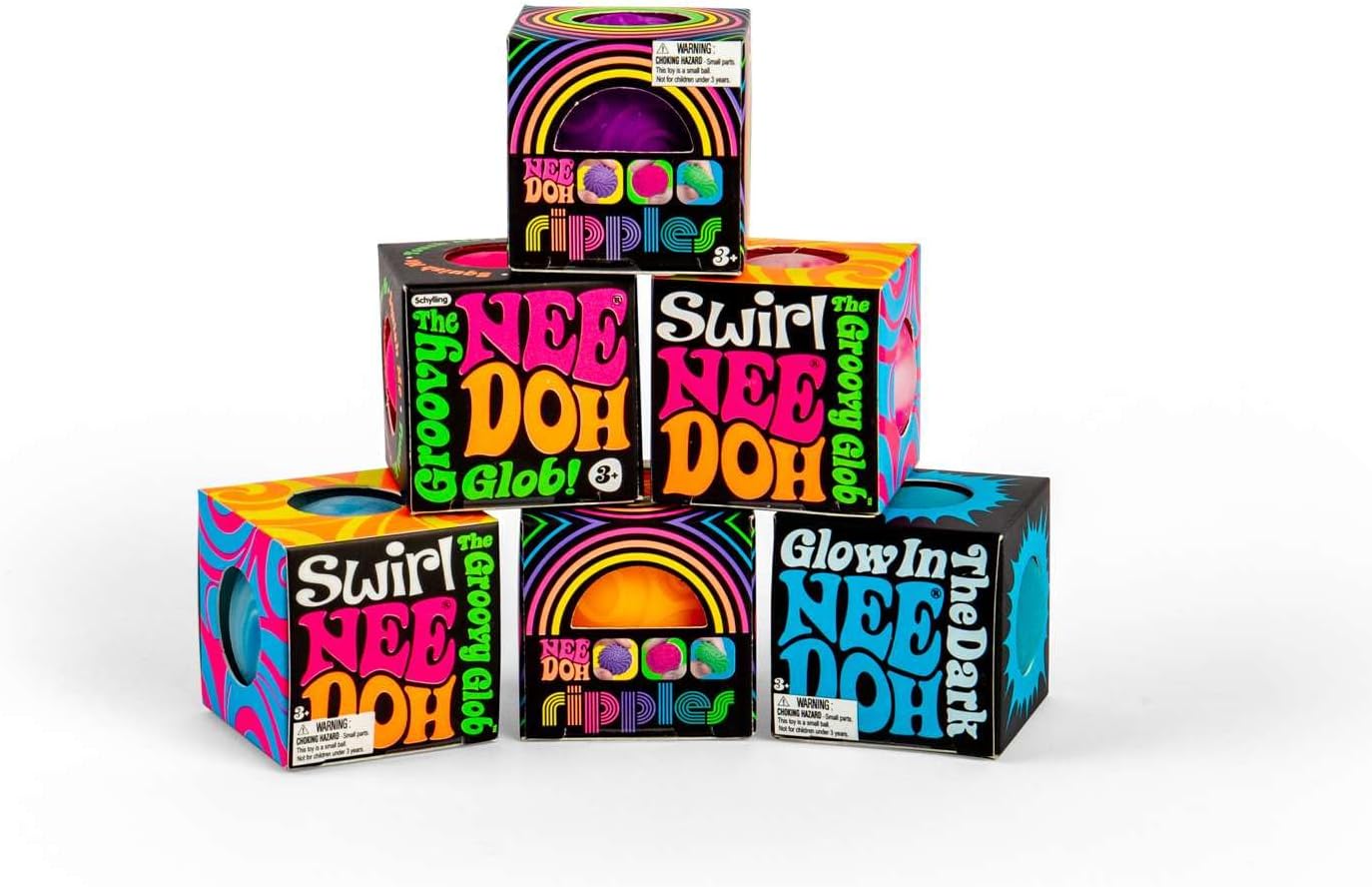 Schylling NeeDoh Teenie Single - Sensory Squeeze Toy - Mini Groovy Glob - 1.25 Wide - Color May Vary (Pack of 1) - Image 3