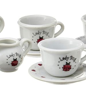 Schylling Ladybug Porcelain Tea Set . White