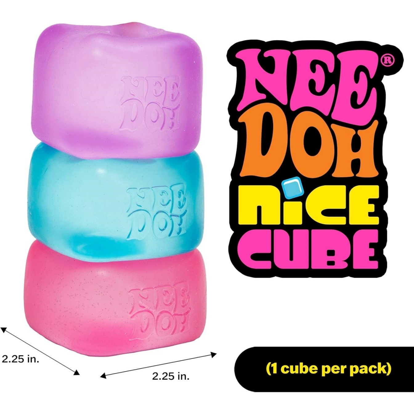 NeeDoh Nice Cube - Solid Squish - 2.25 Cube - Image 4