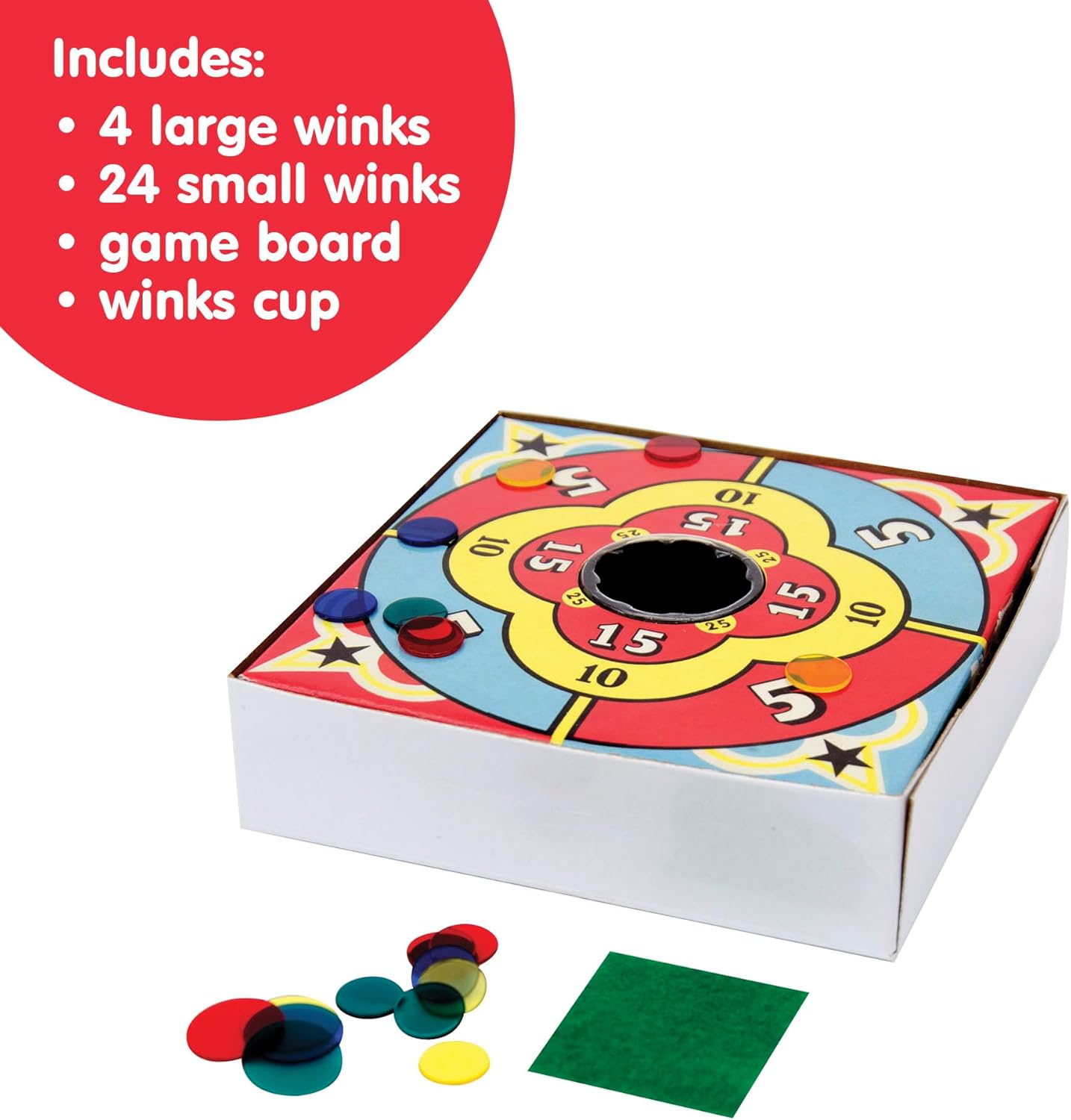 Schylling Tiddledy Winks - Classic Game for The Whole Family - Includes Game Board. Cup. and Winks - Ages 3 and Up - Image 2