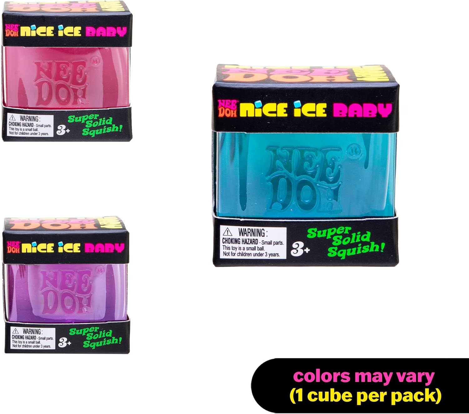 Schylling NeeDoh Nice Ice Baby - Sensory Squeeze Toy - Super Solid Squish - 1.25 Wide - Color May Vary (Pack of 1) - Image 2